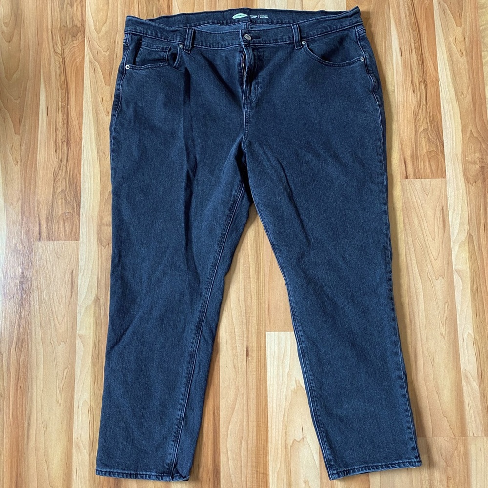 Size 18 Old Navy Mid Rise Black Wash Boyfriend Jeans